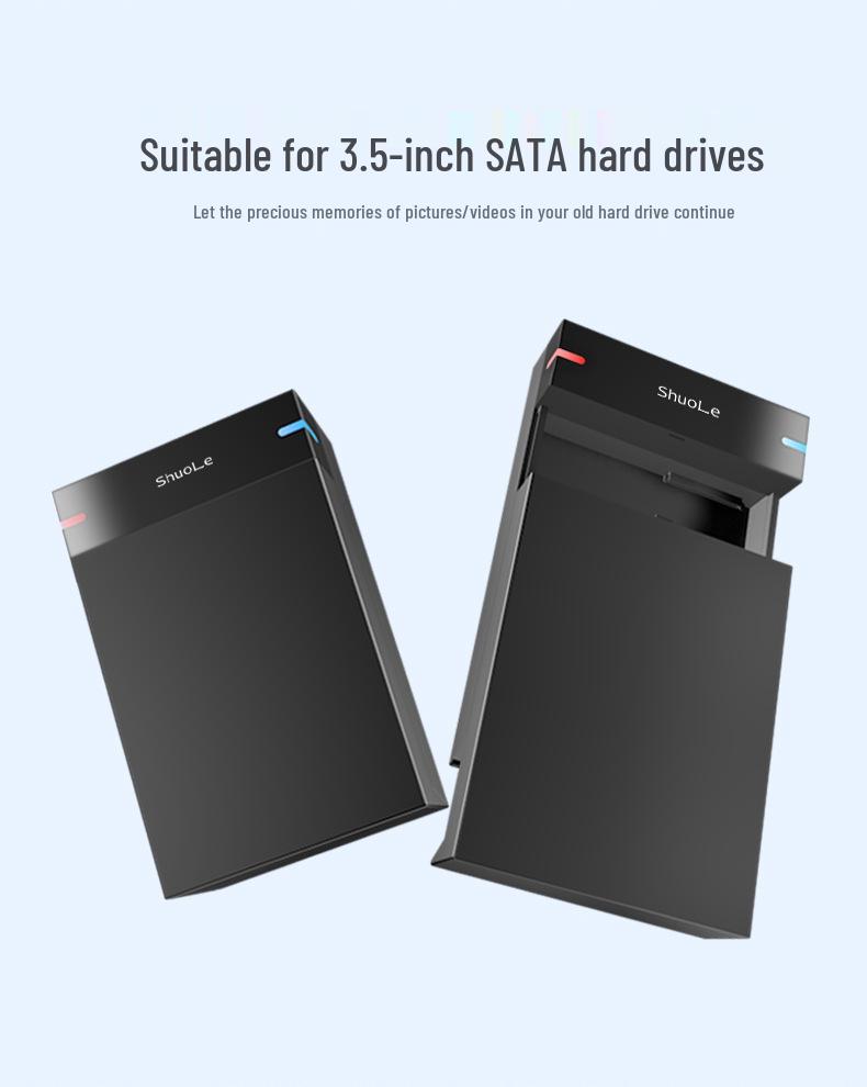 ShuoLe 3.5" USB 3.0 Tool-Free High-Speed External Hard Drive Enclosure
