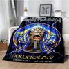 Rock Band I-Iron M-Maiden Printed Blanket Kids Warm Blankets Flannel Soft and Comfortable Blanket Bed Linings Birthday Gift
