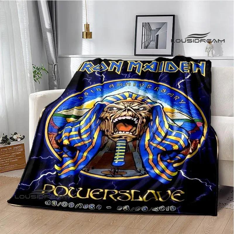 Rock Band I-Iron M-Maiden Printed Blanket Kids Warm Blankets Flannel Soft and Comfortable Blanket Bed Linings Birthday Gift