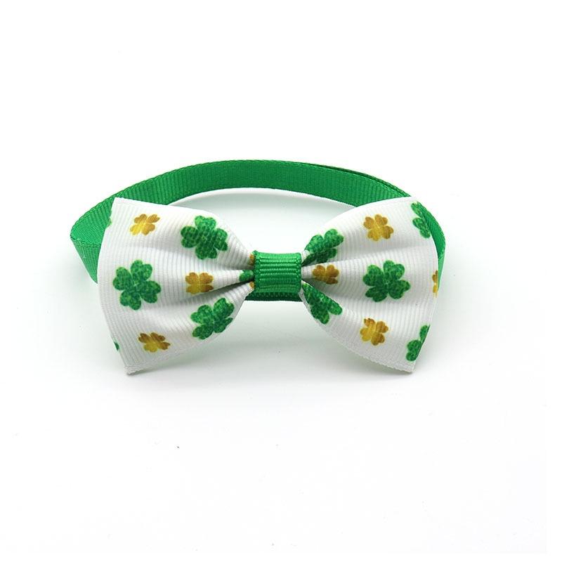 Lucky Green Check Collar Pet Accessory For St.paddys Day