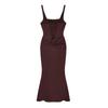 Spaghetti Strap Lace-up Waist-cinching Bodycon Dress for Women