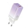 65W USAMS GaN Power Delivery USB-C/USB-A Wall Charger Purple