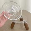 Cat Bowl With Transparent Design, Elevated Cat Food Bowl Water Plate Snack Dish With Stand For Neck Protection