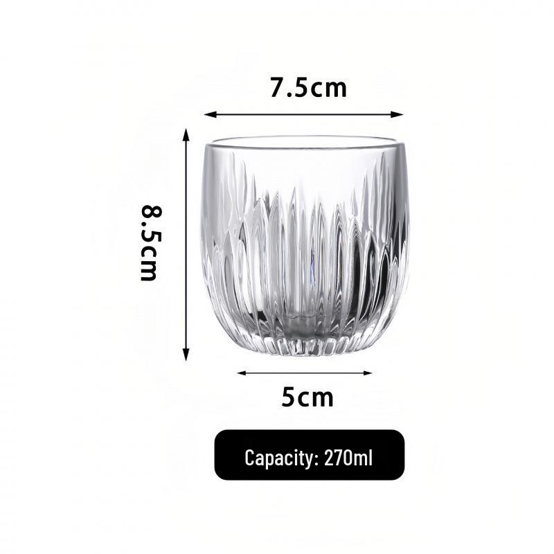 Japanese-Style Glass Cups: Tea, Liquor, Juice, and Coffee Cups 301-400ml