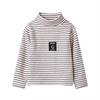 2025 Kids' Trendy Striped Velvet Turtleneck - Warm Long Sleeve for Boys and Girls (Autumn/Winter)