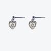 Rush Off Cubic Heart Earrings (Surgical Steel Posts)