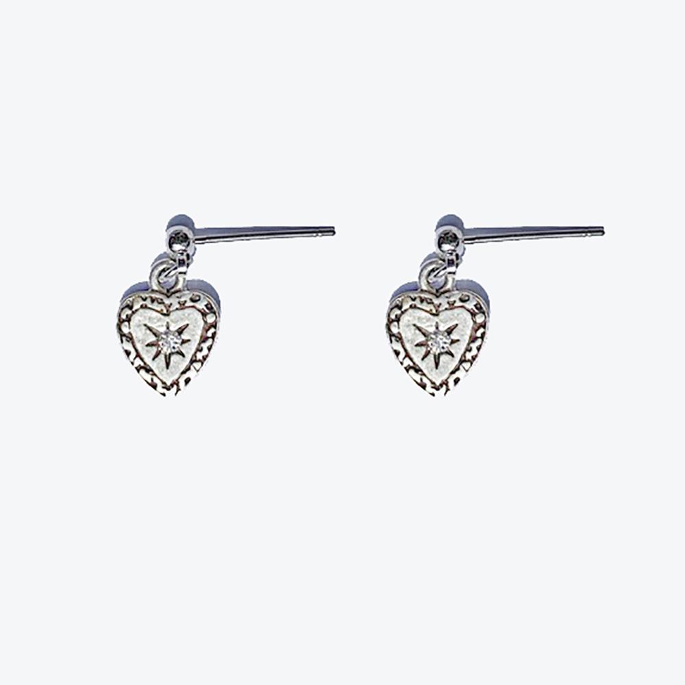 Rush Off Cubic Heart Earrings (Surgical Steel Posts)