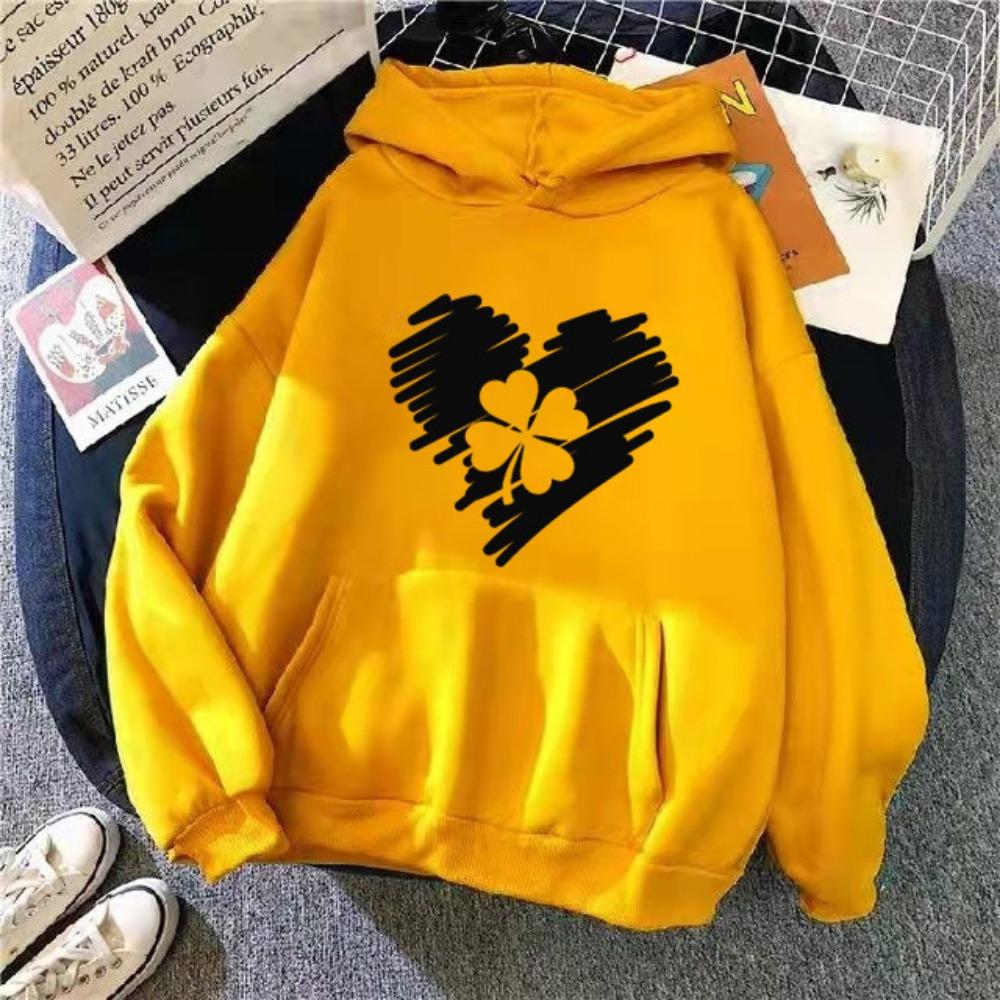 Letter Printed Hoodie Autumn and Winter Sweater Neutral Women's Casual Versatile Fleece Hooded Sweater Long Sleeve Clothing
