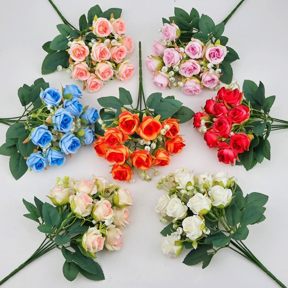 Festival Supplies Simulated Diamond Rose Flower 10 Heads Rose Bundle  Home Decor