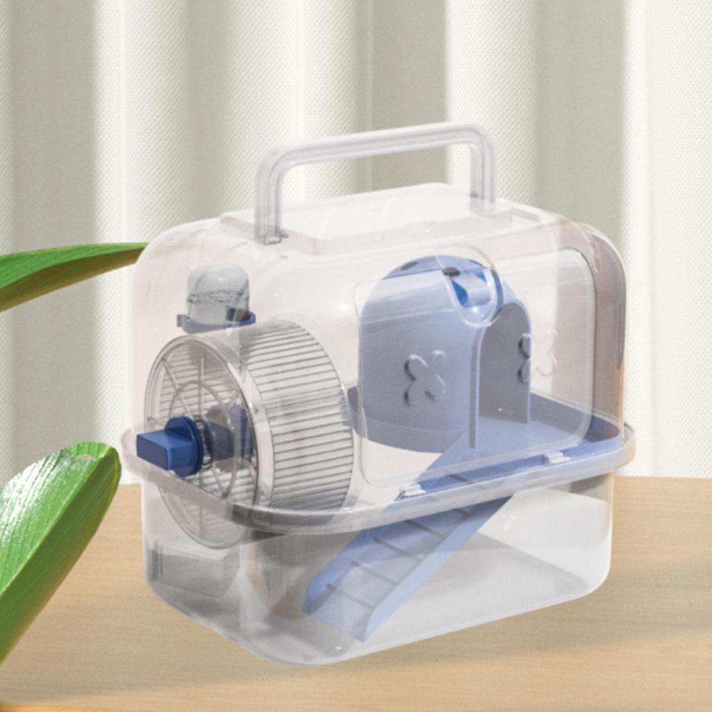 Breathable Hamster Transport Box Transparent Portable Cage for Guinea Pig Bunny Bird Small Pets