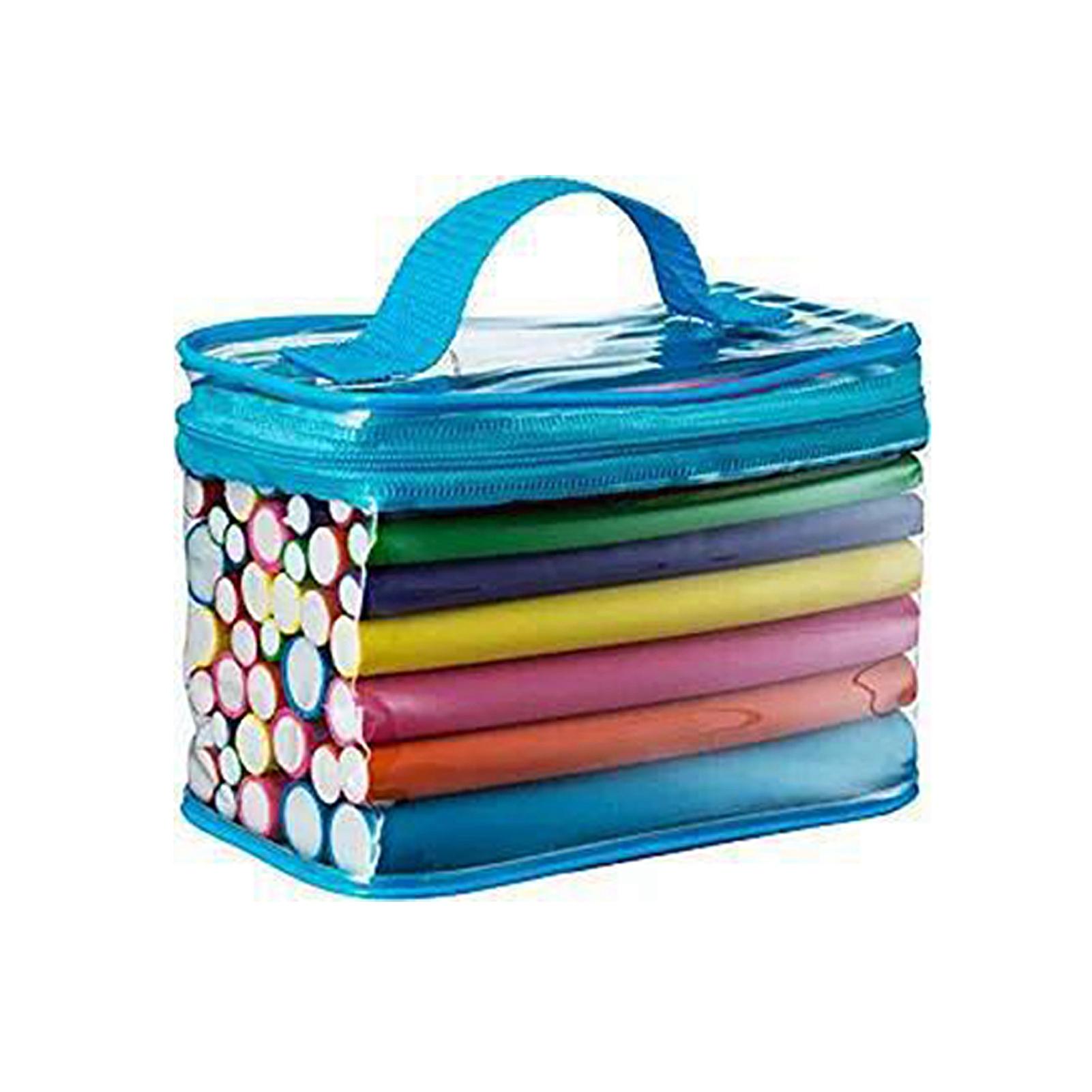 

Гибкие бигуди для волос Мягкие Портативные Без нагрева Бигуди для завивки волос с синей сумкой для салона красоты