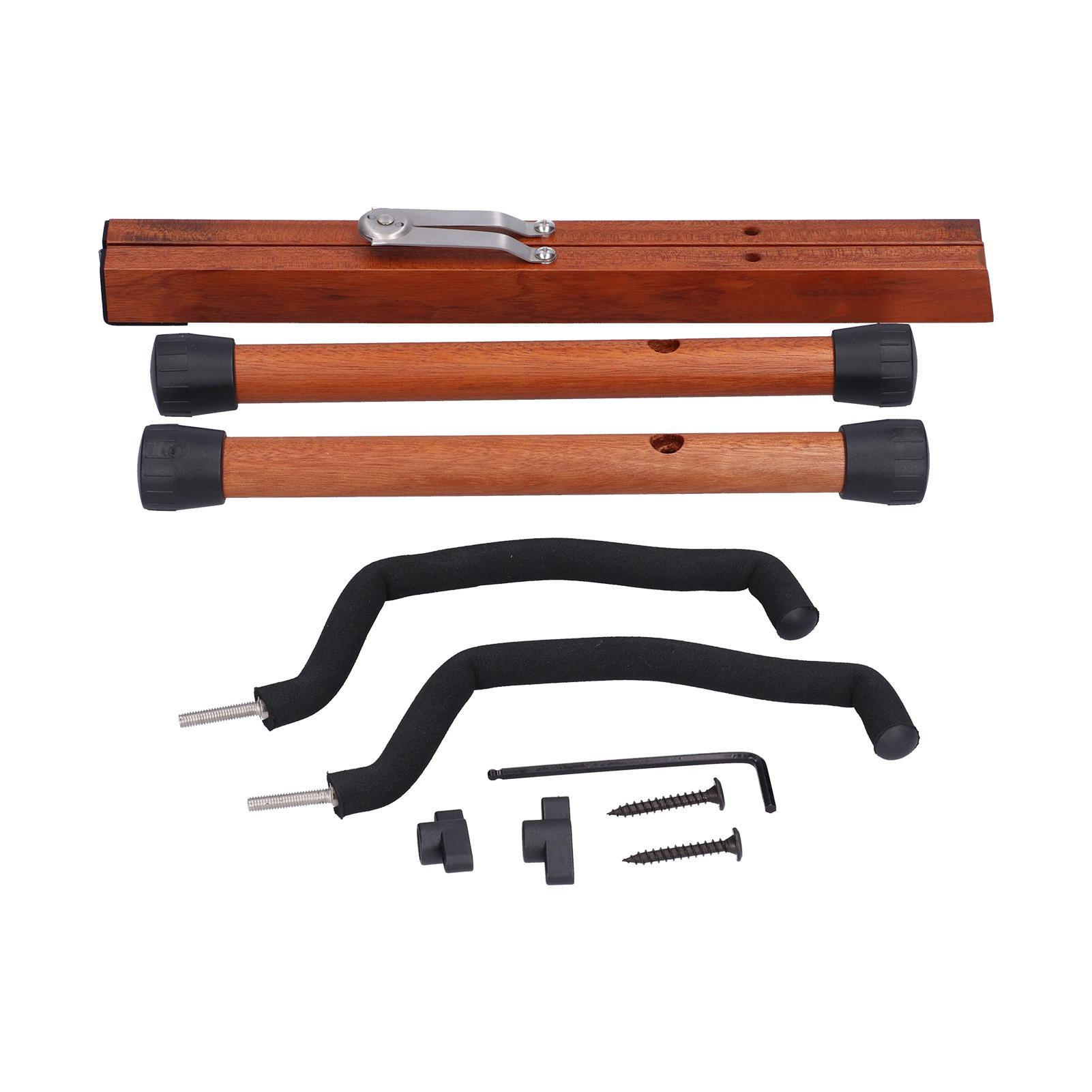 

Guitar Stand Wood Holder Folding Adjustable Frame for Acoustic Classic Electric Bass Ukulele