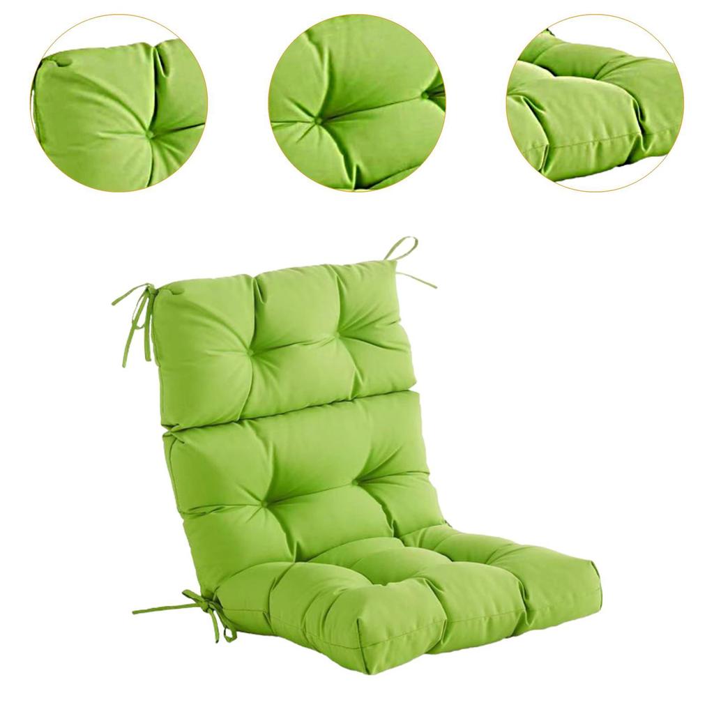 Garden Rocking Chair Cushion Foldable for Deep Seating Lounger Green