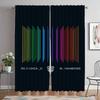 Radiohead Cortinas para Dormitorio Cortinas Modernas para Sala de Estar 2 Piezas Decoración de Halloween Visillos Cortina Blackout Separador Niño