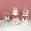 European White Dessert Table Decoration Wedding Table Display Frame Set Macaron Afternoon Tea Cake Dessert Tray