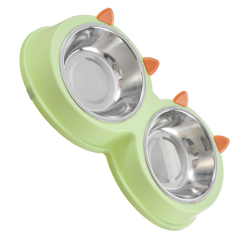 Stainless Steel Pet Bowl Multi Functional Angled  Tilted Pet Bowl for Cat Dog