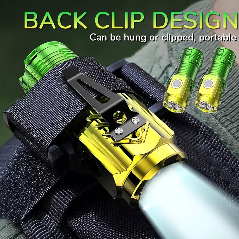 Rechargeable Flashlight with Magnetic Base and Rear Clip, Portable ABS Material for Camping,hiking,patrol,maintenance,emergency Situations,camping