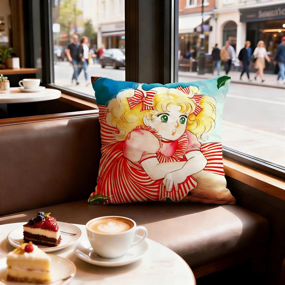 Anime Candy Candy Cushion Cover Decorative Cushions Covers Cover Sofa 50x50 Pillow 4 Piece 45x45 40x40 Pillowcase