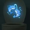 Cartoon Playtime in The Water, Dolphins, Bathroom, Toilet, Wall Decoration, Night Light Stickers