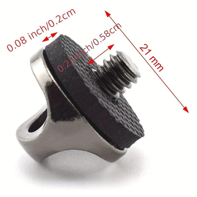 2pcs 1/4" Camera Neck Strap Screw Holder,  1/4 Thread  Screws With Rubber Washer For Quick Install/Release Wrist Strap Sling