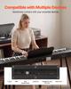 Digital Piano 88 Keys Semi Weighted Full Size Keyboard Stand Black, for Beginners, 600 Tones, 600 Rhythms, Electric Piano, with Sustain Pedal,