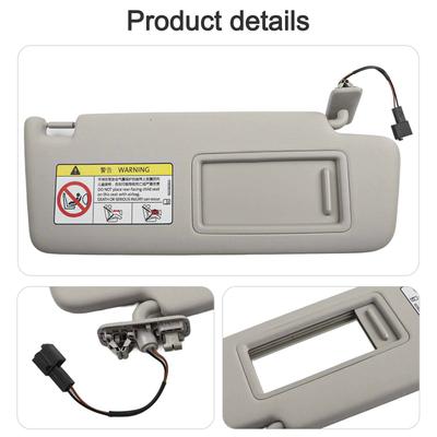 Windscreen Accessory Gray Plastic Front Right Sunvisor with Mirror Compatible with Multiple Models from 2013 To 2025