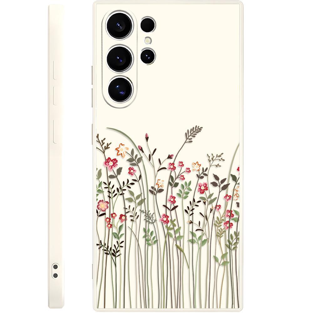 Amazon popular retro plant small floral Samsung S61ULtra mobile phone case S22 + all-inclusive protective case