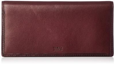 Leather Wallet Without Coin Purse Claude 101627 Wine [Takeokikuchi] Men's
