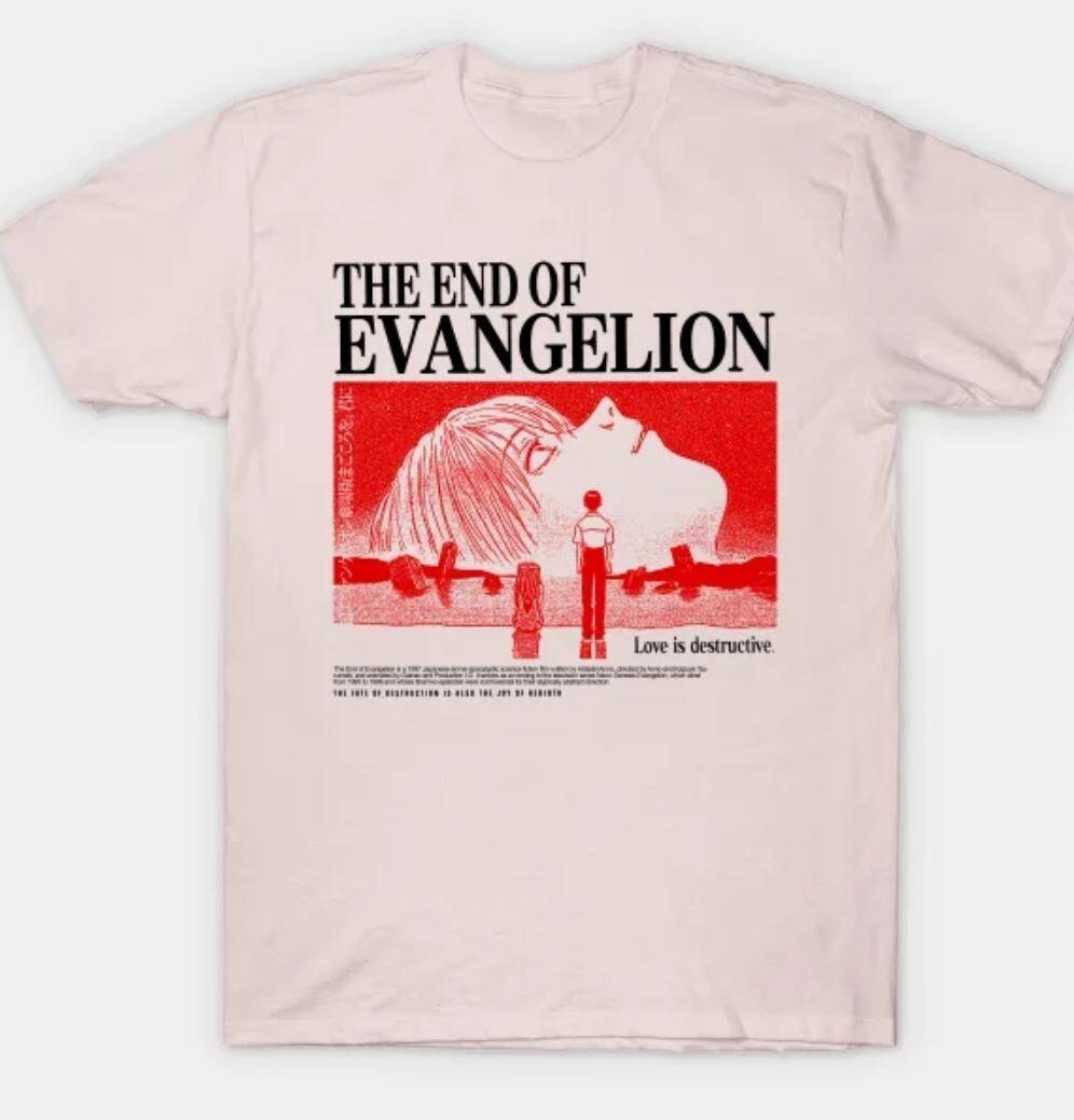 Футболка End of Evangelion, Футболка Neon Genesis Evangelion, Темное аниме, Унисекс S-5XL XXXL