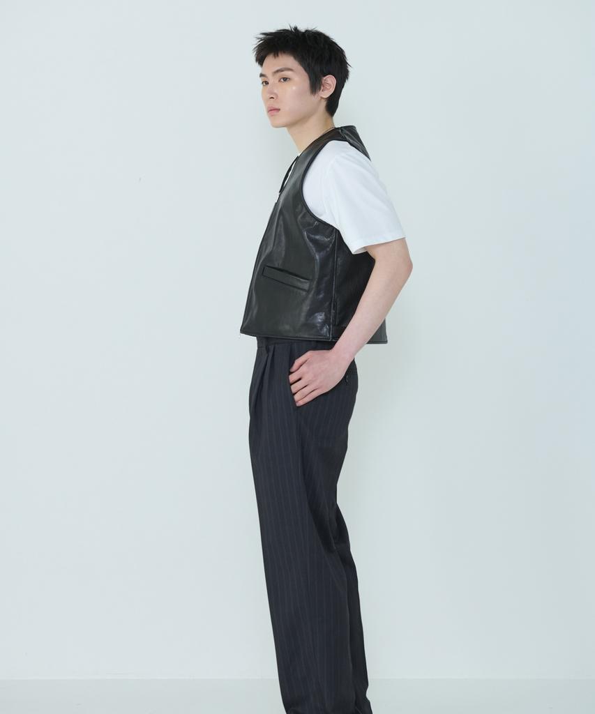 Deossingindeeodeeo Fine Pinstripe Slacks Black