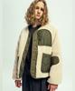Knd Reversible Quilted & Fleece Liner Jacket Olive Khaki