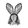 Spets Spets Ansiktsmask Ansiktsslöja Cosplay Hårband Elegant Kaninöron Hårband för Halloween
