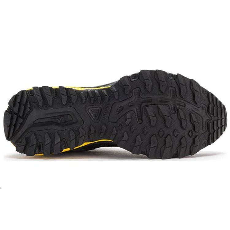 Mizuno Racer Trail Low Top Running Shoes Unisex Sneakers Black Yellow D1GH223803