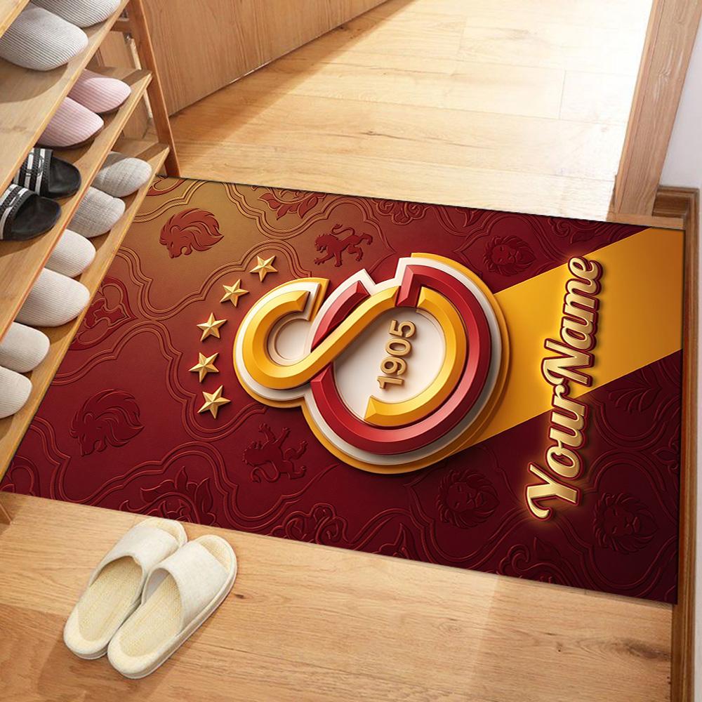 Galatasaray Customizable Name Floor Mat Suitable For Study Room Living Rooms Entryway Balcony Antislip Carpet Anime Office Decor