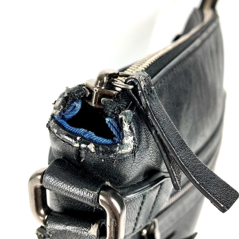 Salvatore Ferragamo logo Bag Crossbody Shoulder Bag Leather Black