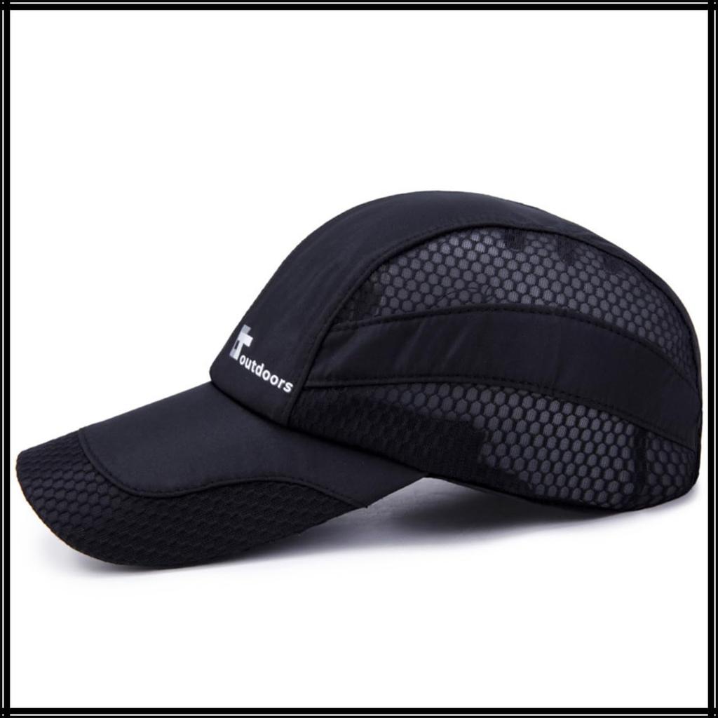 CZA480 [White Fang] Hat, Cap, Sunshade, Outdoor, Quick-Drying, Mesh, Sports, Sunshade, Lightweight, Men's, (Navy)