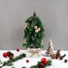 Yousheng Mini Artificial Christmas Tree Ornament Tabletop Noble Fir with Red Berries Festive Holiday Decoration for Home Office Party