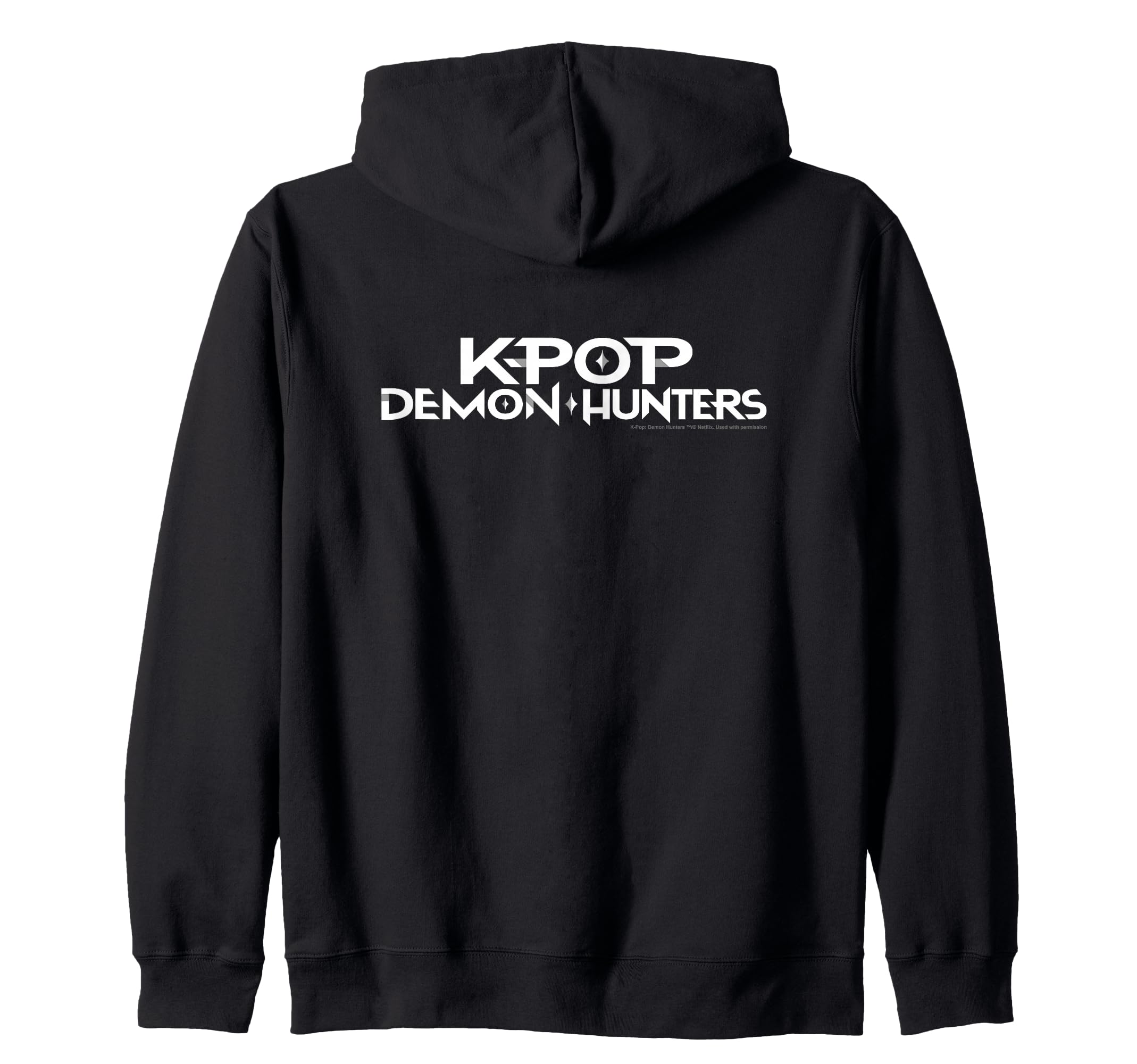 KPop Demon Hunters White Logo Zip Hoodie чёрный 9460₽