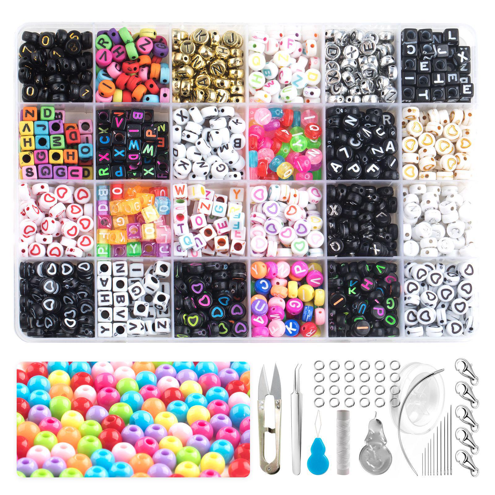 

24-Grid DIY Letter Bead Bracelet Kit for Children s Early Education Boxed