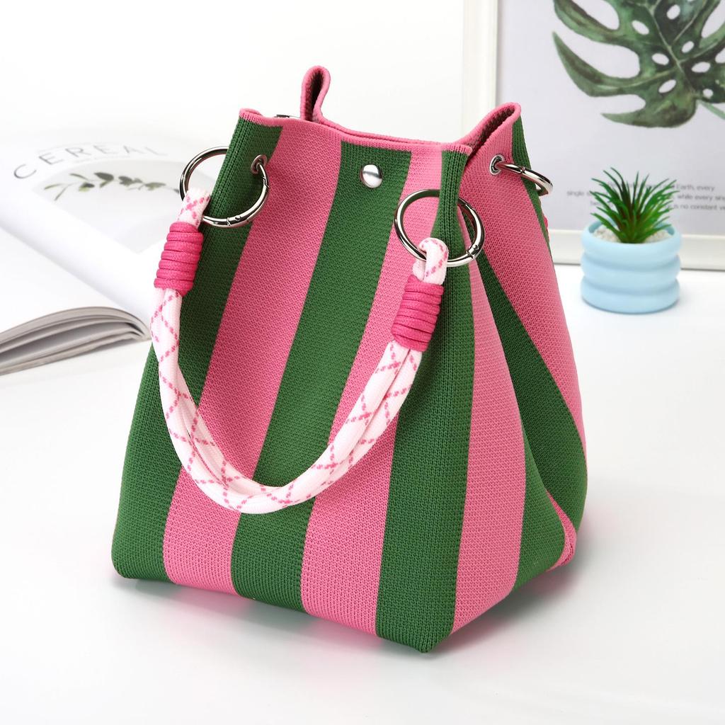 Stylish Women's Knitted Bucket Handbag – Casual, Versatile & Portable