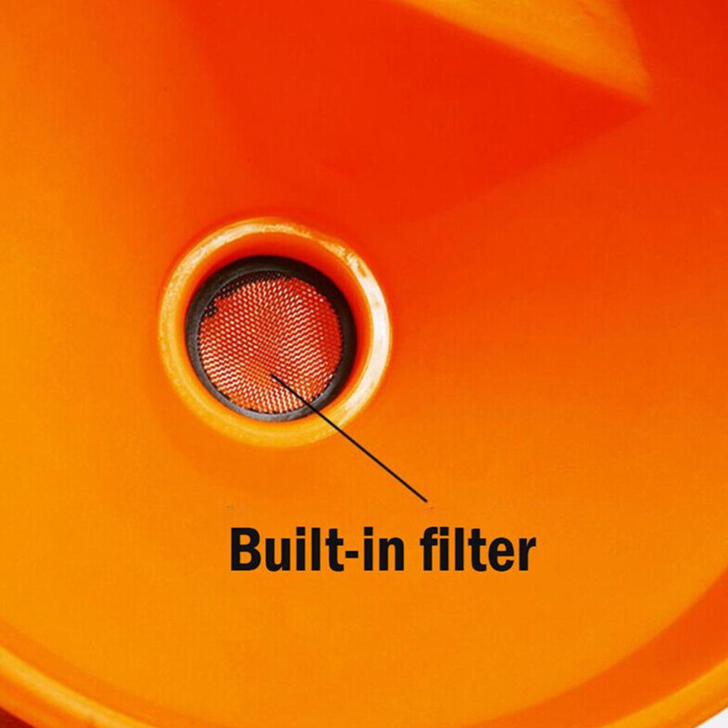 Plastic Double Bend Funnel with Removable Filter Hands Frees Funnel for Kitchen Cooking & DIY Beverage Enthusiasts