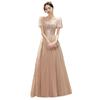 Pink Sparkling Banquet Dress   New Dignified Temperament Long Annual Meeting Student Art Examination Adult Ceremony Dress