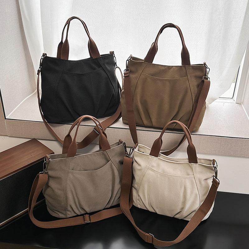 Vintage Shoulder Bag Women's Canvas Tote Bag