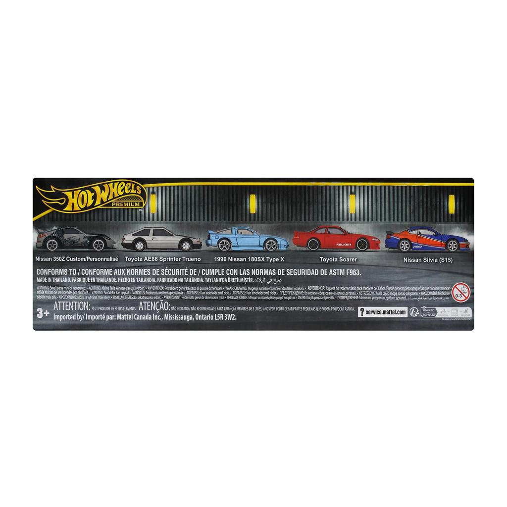 Hot Wheels Premium Kiired ja Vihased Tokyo Drift Sõidukite Komplekt 5 Mini Vanus 3 ja JFL99 & Mänguasi, Autod, Üles, Mitmeotstarbeline,