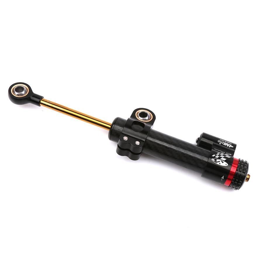 250mm/9.8" Aluminum Motorcycle Steering Damper Stabilizer Rod 16 Adjustment Gear