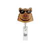 Goose Badge Reel Funny Retractable Id Holder Acrylic Badge Reel Glitter Doctor Id Badge Holder For Key Card Holder Teachers