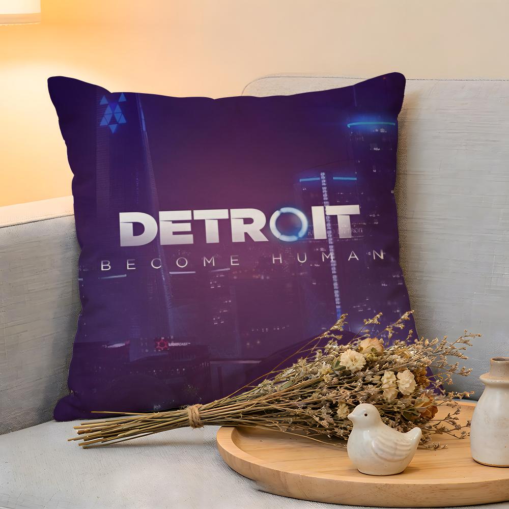 Cushion Cover  Linen  SkinFriendly Soft Decorative Case for Sofa Home Decor Hot Game DDetroit Become Human Pillow Cover