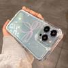 White Bowknot Snowflake Pattern Transparent Phone Case For iPhone Air 17 16 15 14 13 12 11 Pro Max Plus Mini 16E XS X XR Cover