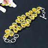 Citrine Gemstone Handmade 925 Sterling Silver Bracelet 7-8" KG-377