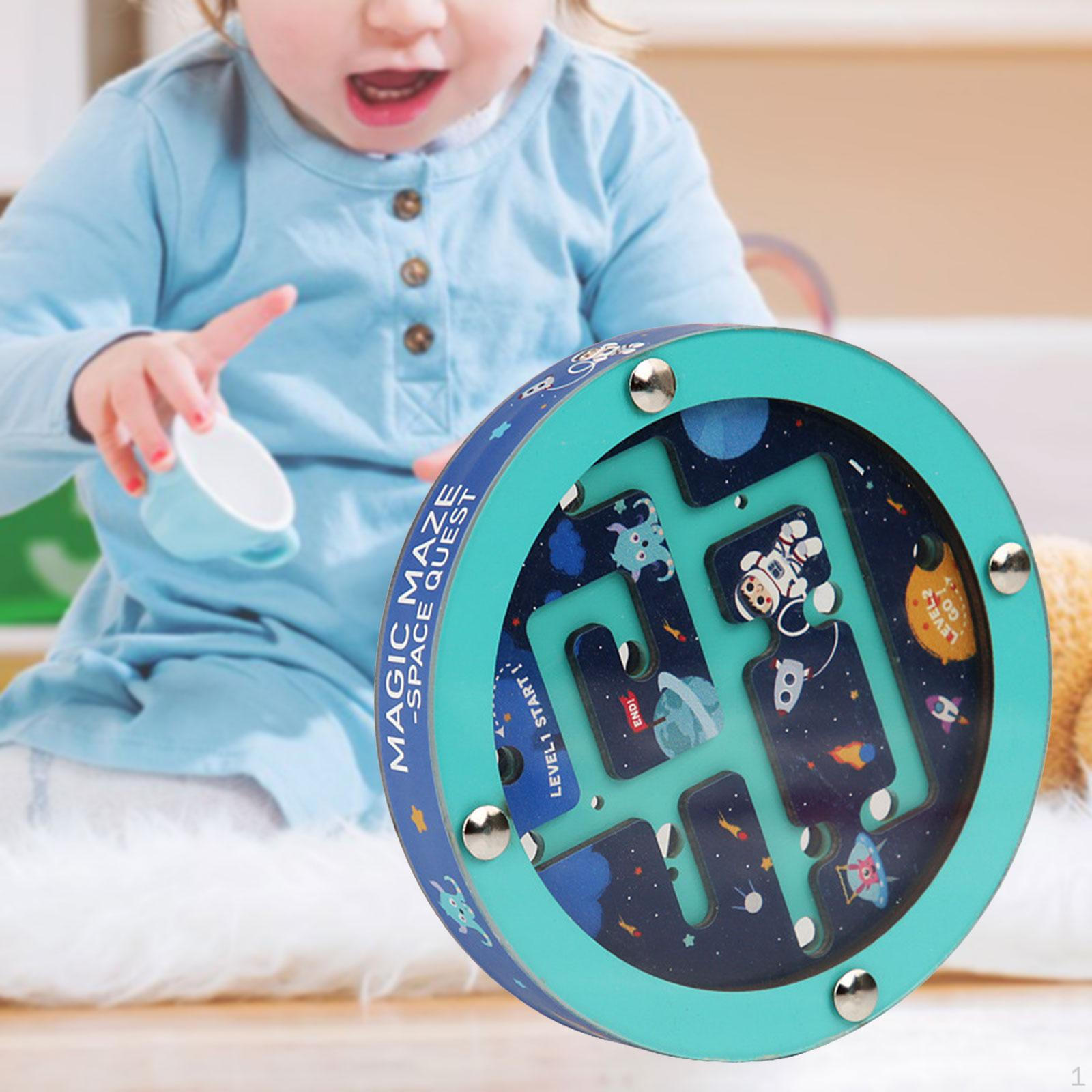 

Двусторонний лабиринт, шарик, игрушка, логическая игра, развивающая интеллект, обучающие пособия, деревянная доска-лабиринт синий